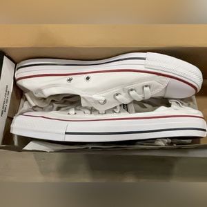 Brand new white converse slip-on sneakers. NWT